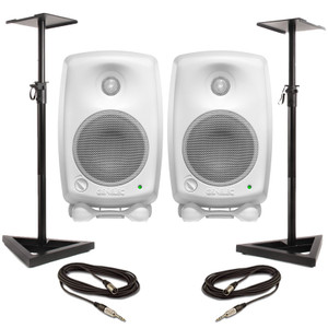 Genelec 8320A - White (Pair) With Stands & Cables