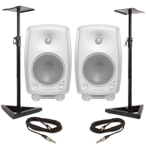 Genelec 8330a - White (Pair) With Stands & Cables