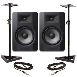M-Audio BX8 D3 (Pair) With Stands & Cables