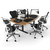 AKA Design ProCast R5 Sit-Stand Desk (Grey & Oak) 1