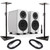 IK Multimedia iLoud Precision 6 - White (Pair) with Stands & Cables