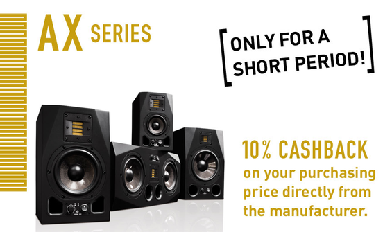 Adam Audio AX Series Studio Monitors Cashback Promotion