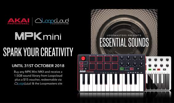 Buy An Akai MPK Mini MKII & Get 1.5GB Loopcloud Library FREE