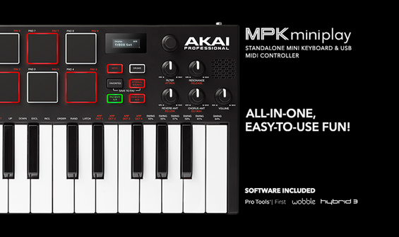 Akai MPK Mini Play Standalone All-In-One MIDI Keyboard Controller Announced