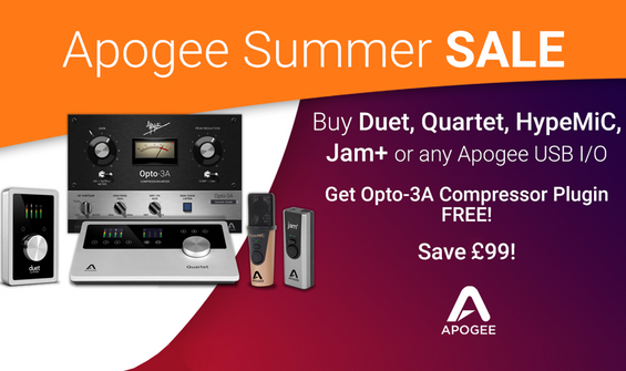 Free Software With Apogee Duet, Quartet, HypeMiC or Any USB I/O!