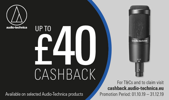 Up To £40 Casback On Selected Audio Technica Gear!