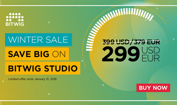 Bitwig Winter Promo - Bitwig Studio V2 DAW Software Has Been Reduced!