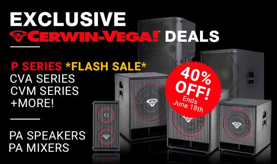 Flash Sale on Cerwin Vega P-Series PA Speakers Plus More Deals