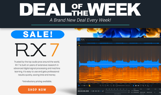 Huge Reduced Prices On The Brand New iZotope RX 7 Audio Editing Software