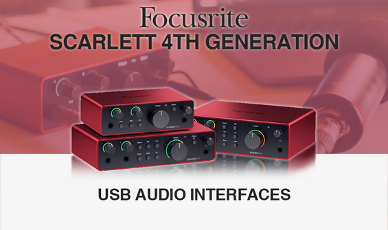 Focusrite Scarlett 4th Gen USB Audio Interfaces