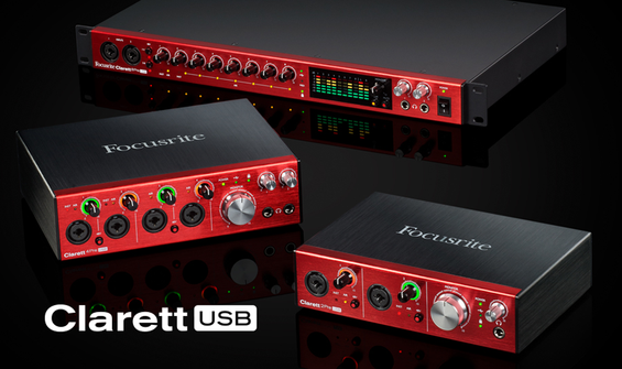 Focusrite's Popular Clarett Audio Interface Range - Now On USB