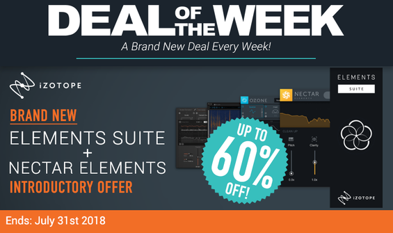 Deal Of The Week: 60% Off Brand New iZotope Nectar & Elements Suite Software