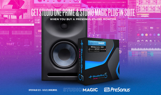 Buy Presonus Monitors - Get Studio One Prime and Studio Magic