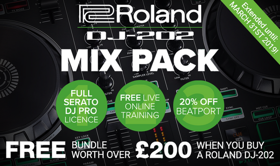 Buy A Roland DJ-202 DJ Controller & Get Serato DJ Full License Free!