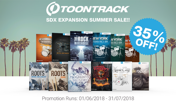 Toontrack Summer Sale: 35% Off Superior Drummer SDX