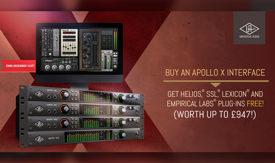 Buy A Universal Audio Apollo X Interface, Get £947 Worth Of Free Premium Plugins! 