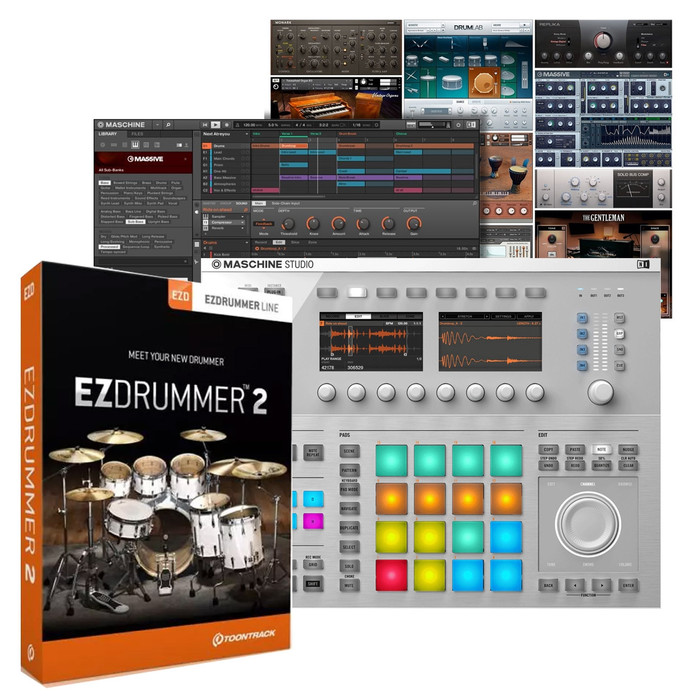 NI Maschine Studio (White) With Toontrack EZDrummer 2 (Download) 