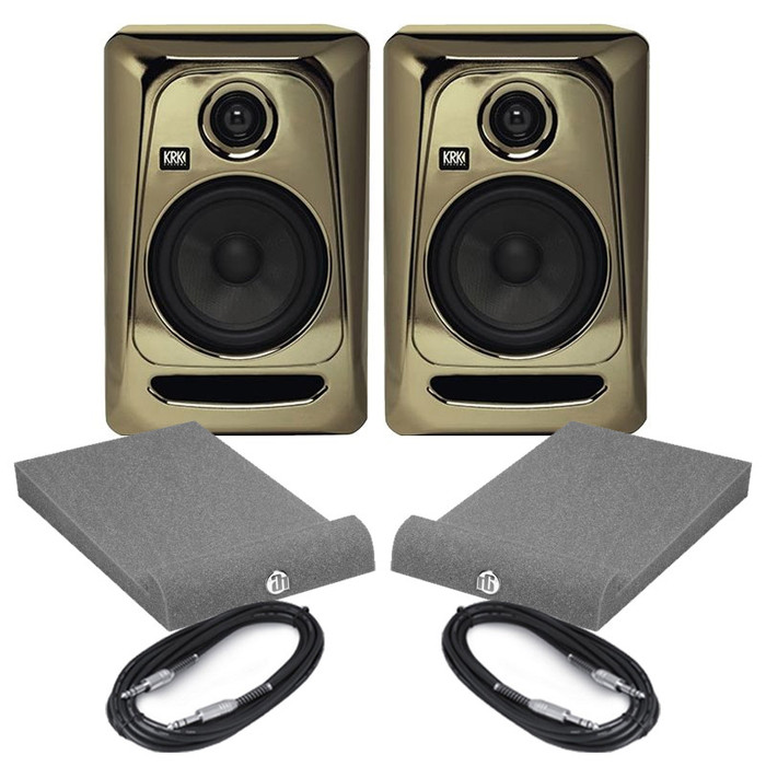 KRK Rokit RP5 G3 - Black Gold (Pair) With Isolation Pads & Cables