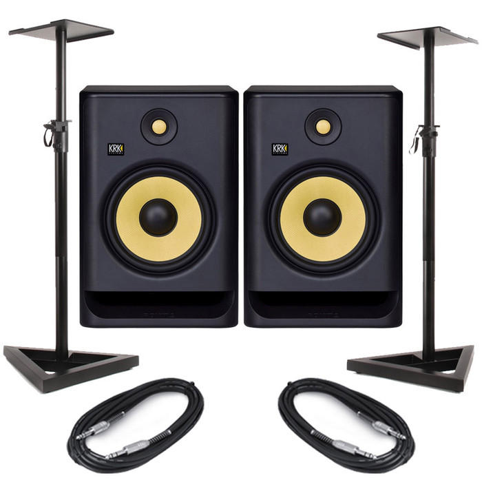 KRK Rokit RP8 G4 (Pair) With Stands & Cables