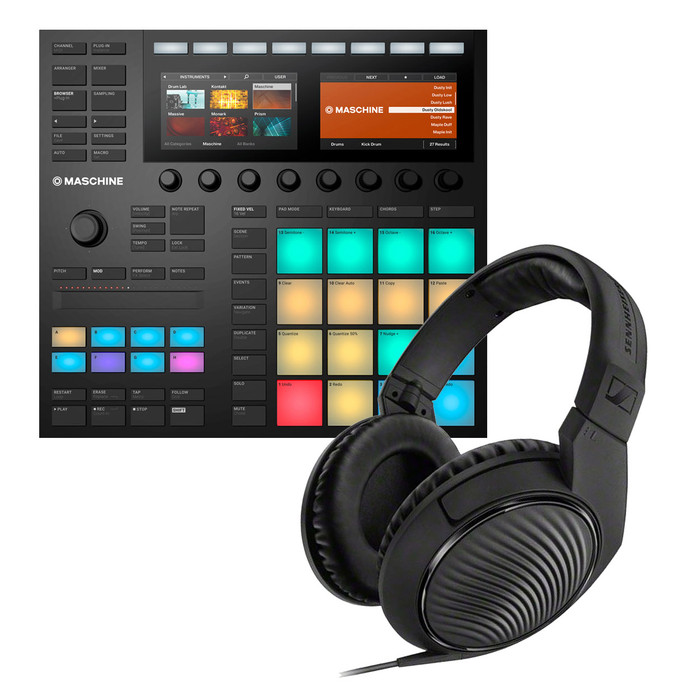 Native Instruments Maschine MK3 with Sennheiser HD 200 PRO