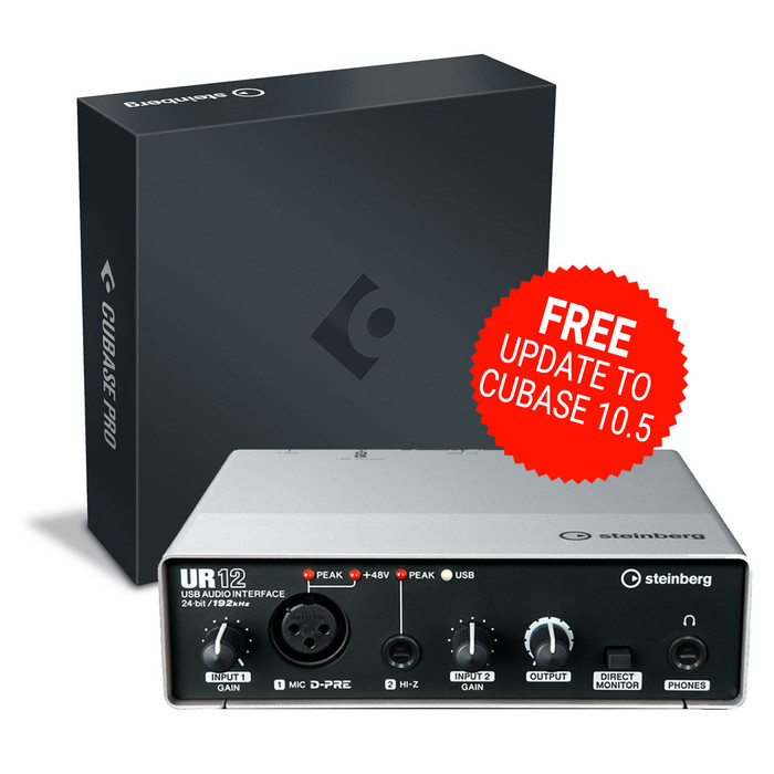 Steinberg Cubase Pro 10 (Free Update To 10.5) With Steinberg UR-12 