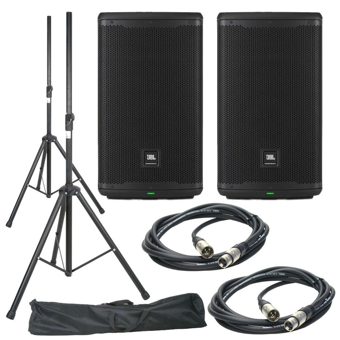 JBL EON715 (Pair) with Stands, Stand Bag & Cables
