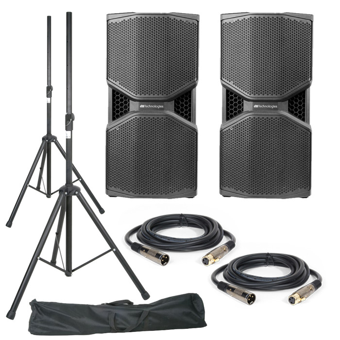 db Technologies Opera Reevo 212 (Pair) with Stands, Stand Bag & Cables