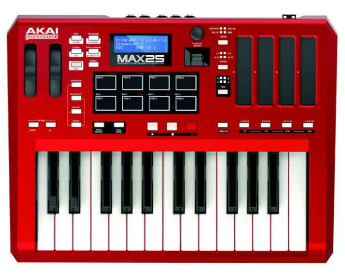 AKAI MAX25 USB MIDI Keyboard Controller - Top