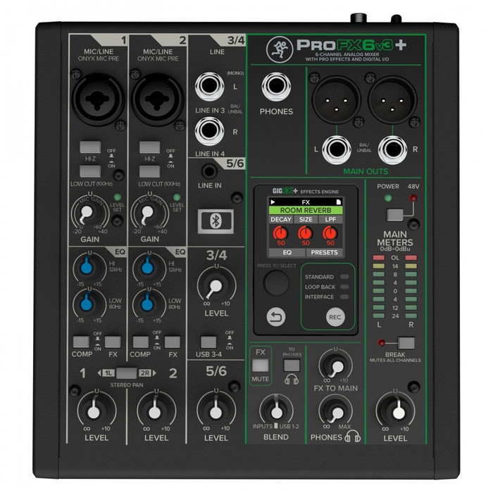 Mackie ProFX6v3 Plus Analog Mixer Top