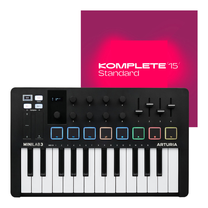 Arturia Minilab MK3 (Black) With Komplete 15 Standard Main