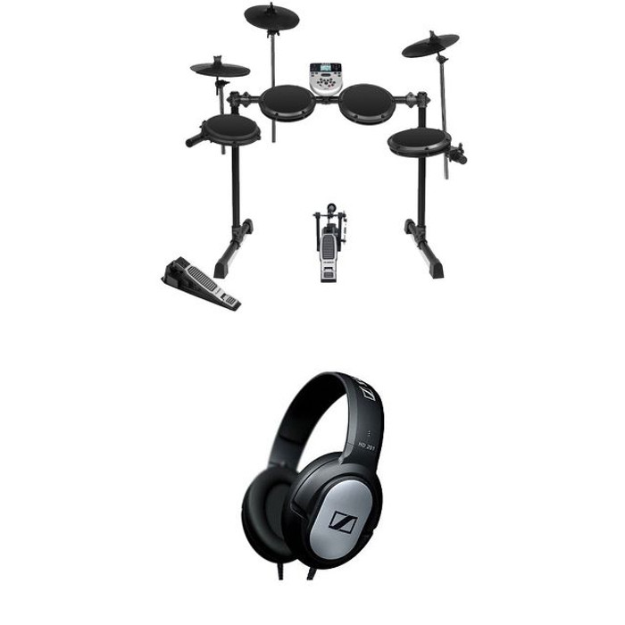 Alesis DM7X Session Kit, Sticks & Sennheiser Headphones Bundle