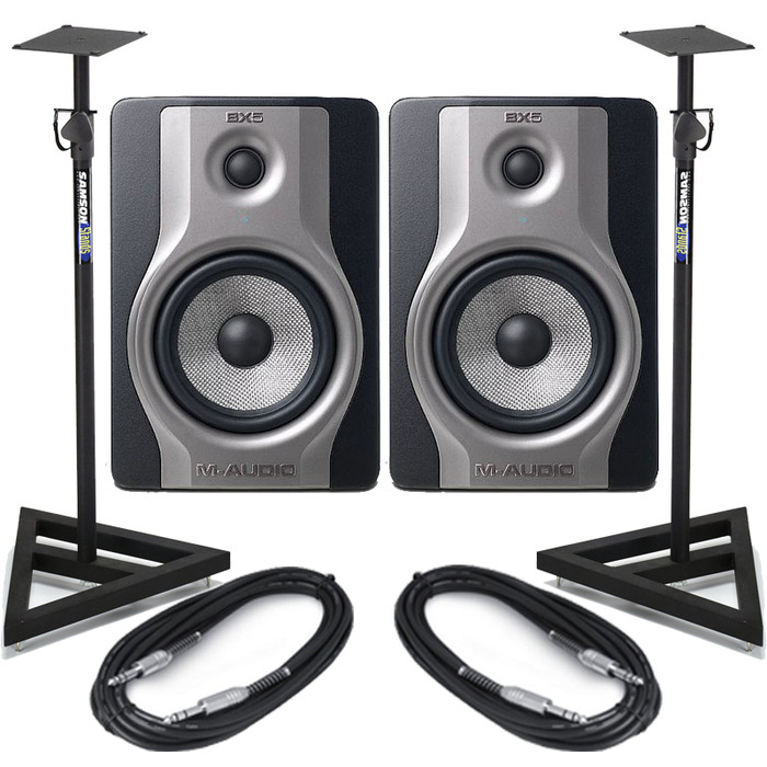 M-Audio BX5 Carbon (Pair) with Stands & Cables