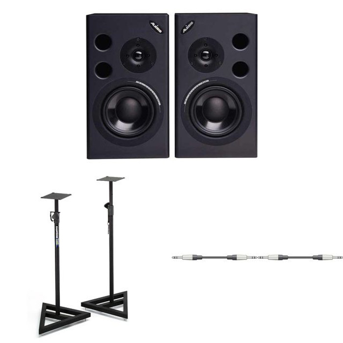 Alesis M1 Active MKII - Black (Pair) With Samson MS200 Stands & Cables