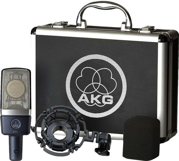 Used AKG C214 Large Diaphragm Cardioid Condenser Microphone