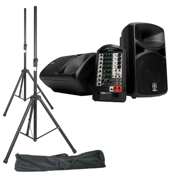 Yamaha Stagepas 400i PA System Including Speaker Stands with Bag