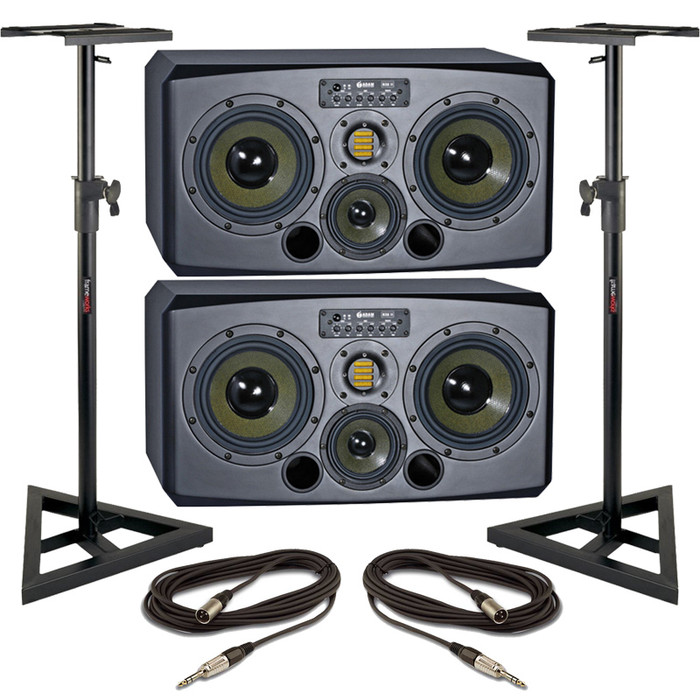 Adam S3XH (Pair) with FREE Studio Monitor Stands & Cables