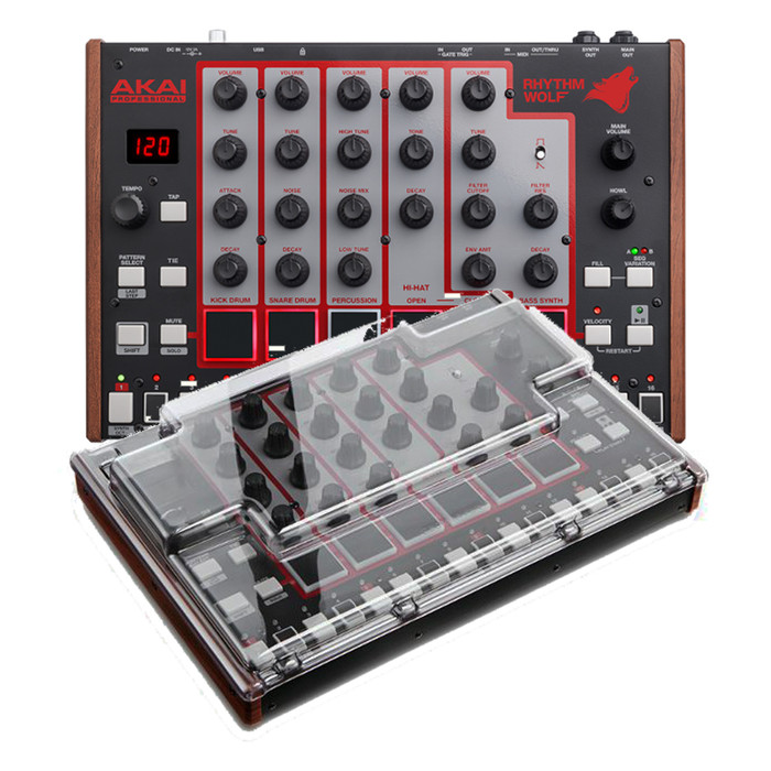 AKAI Rhythm Wolf with Decksaver Cover