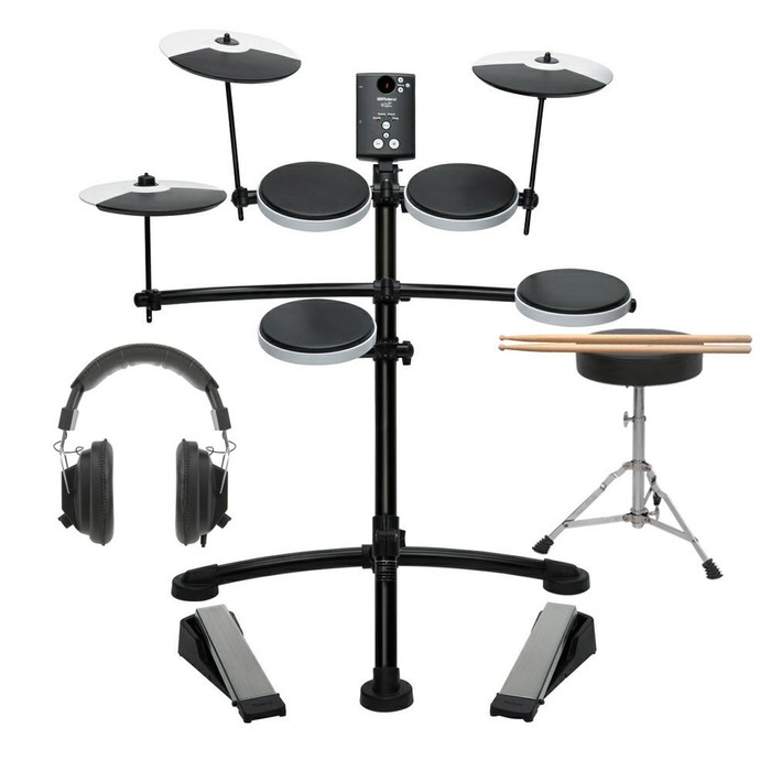 Roland TD-1K with Sticks, Stool and Headphones