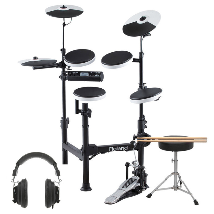 Roland TD-4KP with Sticks, Stool and Headphones