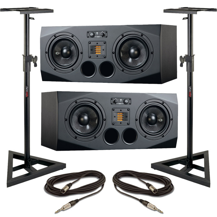 Adam A77X Pair (A + B Units) with Stands and Cables