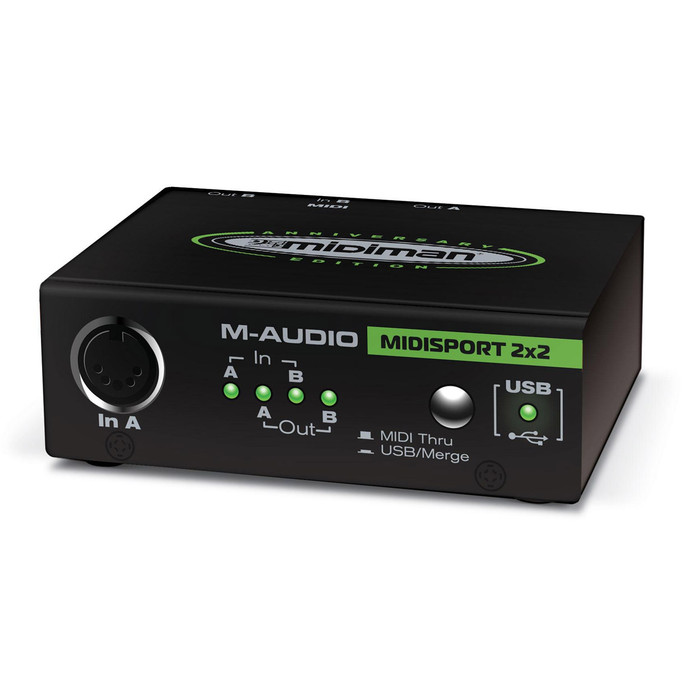 M-Audio Midisport 2x2 Anniversary Edition Right Angle