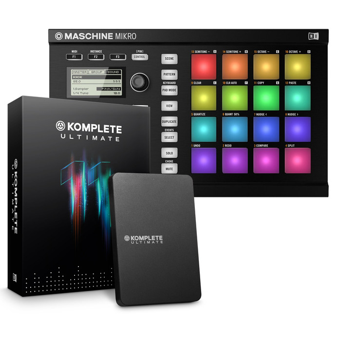 Native Instruments Maschine Mikro Mk2 (Black) With Komplete 11 Ultimate