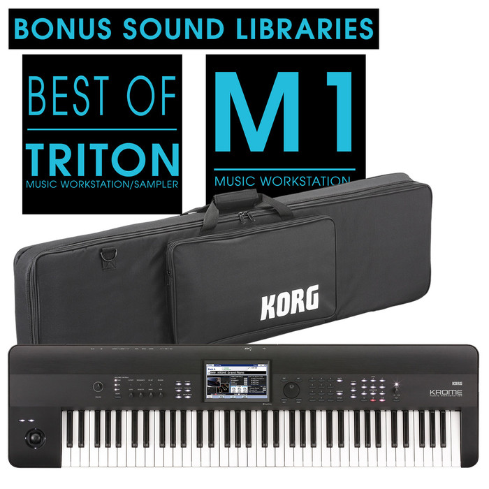 Korg Krome 73 With Branded Soft Case & Bonus Sound Library