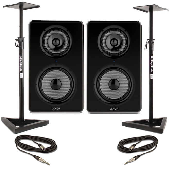 Denon Professional DN-506S (Pair) With Stands & Cables