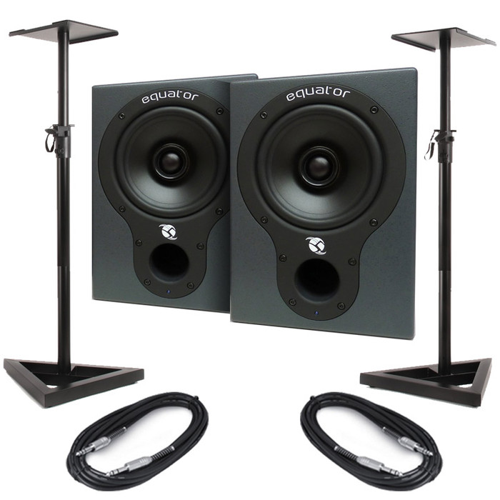 Equator Audio D5 - Black (Pair) With Stands & Cables