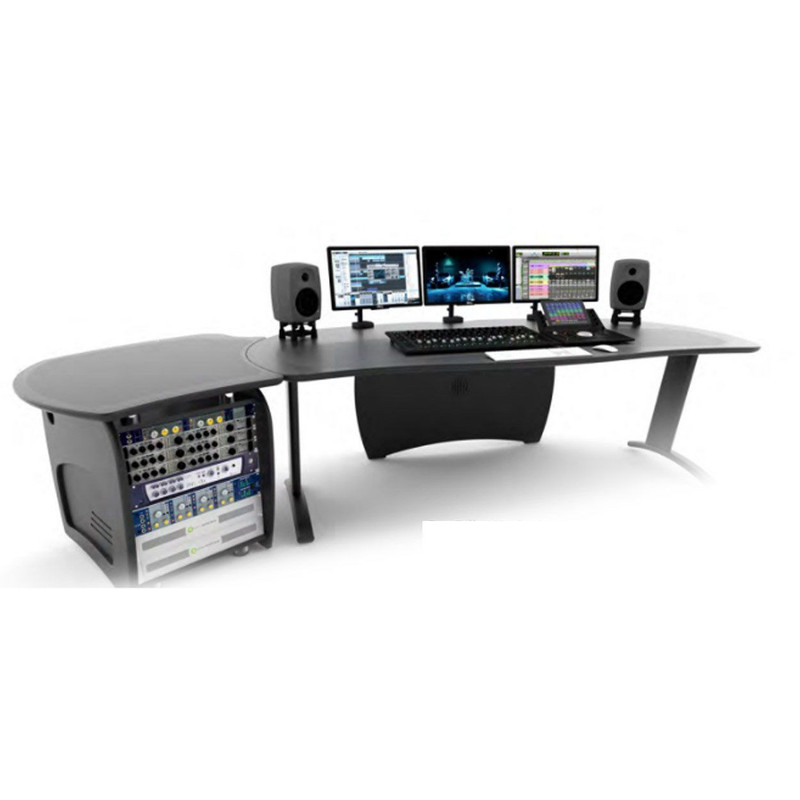 AKA Design ProEdit XB With 12U Rack & Worktop -LH (Grey & Nero) 1