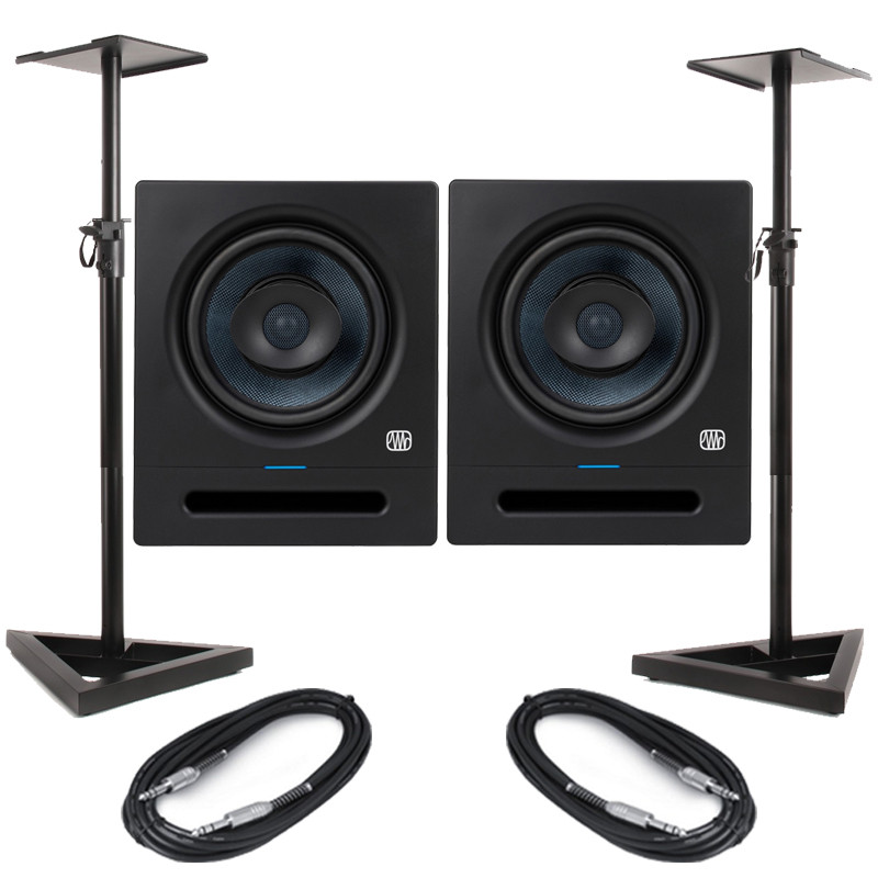 Presonus Eris Pro 8 (Pair) with Stands & Cables