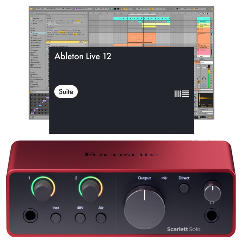 Focusrite Scarlett Solo (4th Gen) with Ableton Live 12 Suite