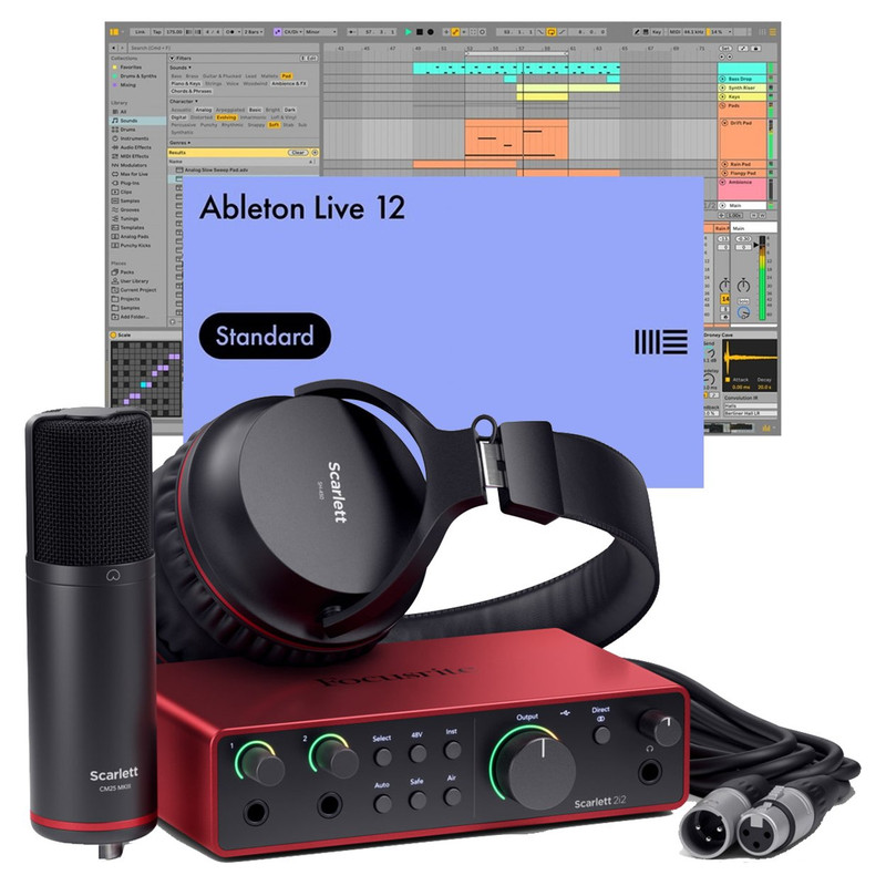 Focusrite Scarlett 2i2 Studio (4th Gen) with Ableton Live 12 Standard