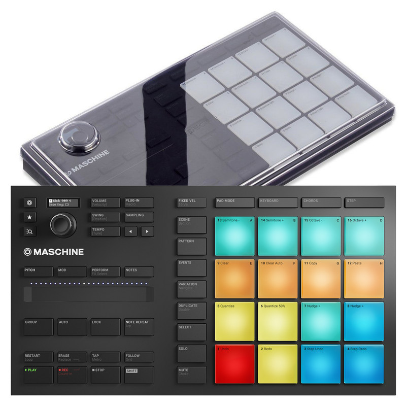 Native Instruments Maschine Mikro MK3 with Decksaver Cover